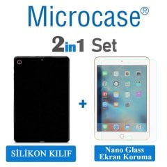 iPad Mini 5.Nesil 2019 Silikon Kılıf Siyah + EKRAN KORUMA (SEÇ)