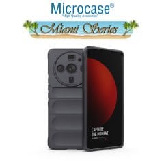 Microcase Xiaomi Mi 12 Ultra Miami Serisi Darbeye Dayanıklı Silikon Kılıf - Koyu Gri