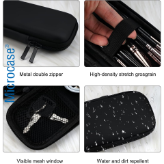 Microcase Dokunmatik Kalem Pencil Kalemlik Fırça Set Kulaklık Kablo Organizer Kılıfı 21x9cm AL5356