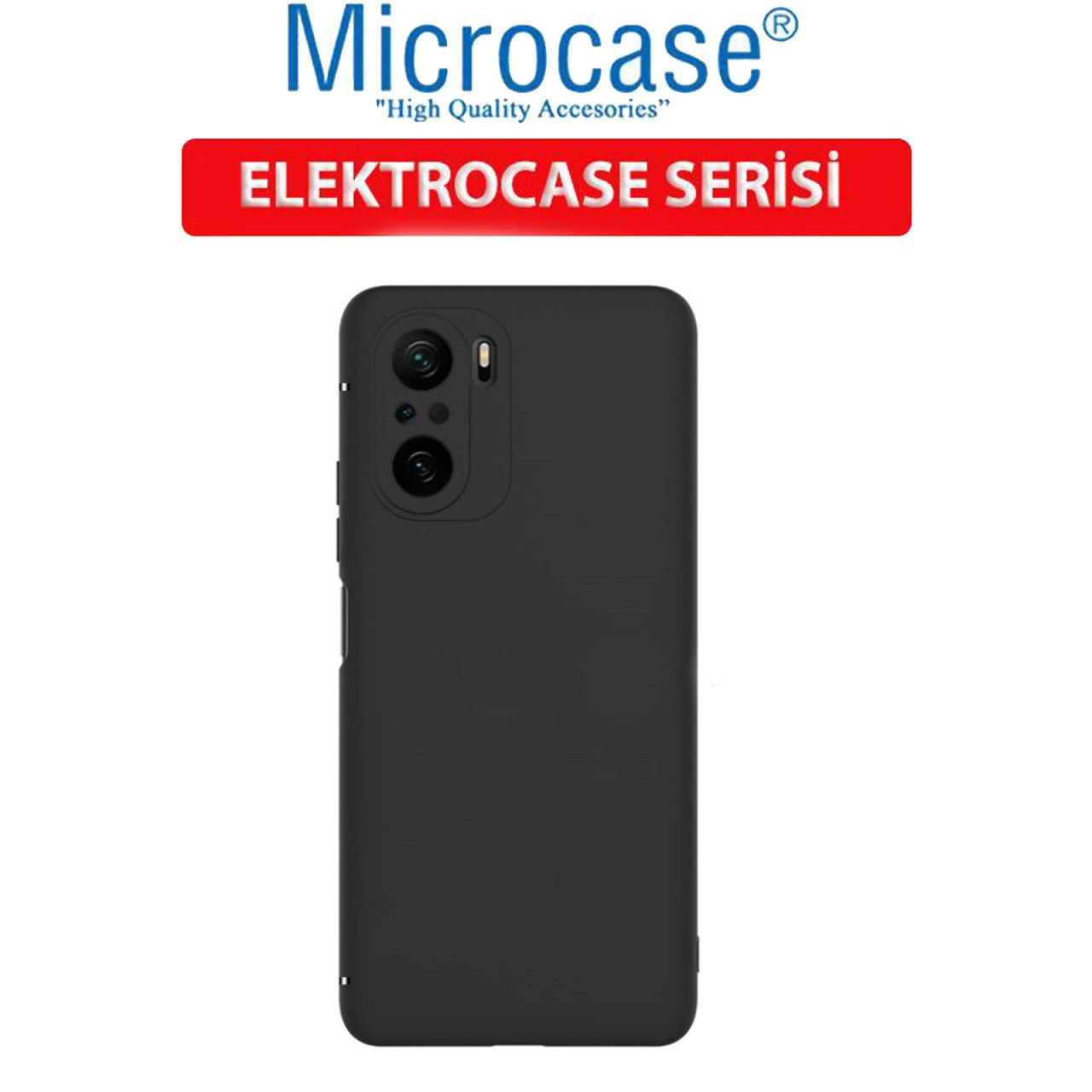 Microcase Xiaomi Mi 11i Elektrocase Serisi Kamera Korumalı Silikon Kılıf - Siyah