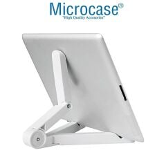 Microcase Samsung Galaxy Tab A11 8.7 inch Tablet için Bluetooth Klavye + Mouse + Tablet Standı - AL4514 Beyaz