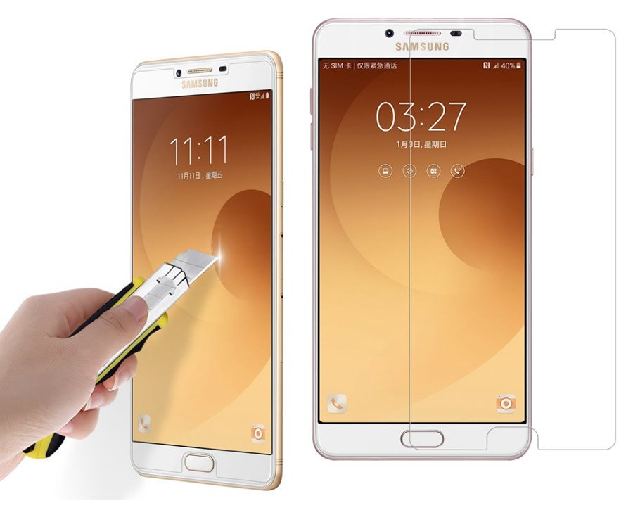 Samsung Galaxy C9 Pro Tempered Glass Cam Ekran Koruma