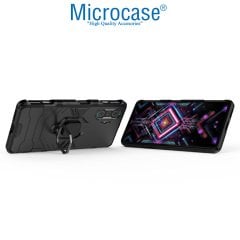 Microcase Xiaomi Redmi K40 Gaming Batman Serisi Yüzük Standlı Armor Kılıf - Siyah