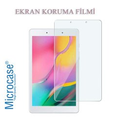 Microcase Samsung Galaxy Tab A 8.0 2019 T290 Delüx Serisi Universal Standlı Deri Kılıf - Siyah + Ekran Koruma Filmi