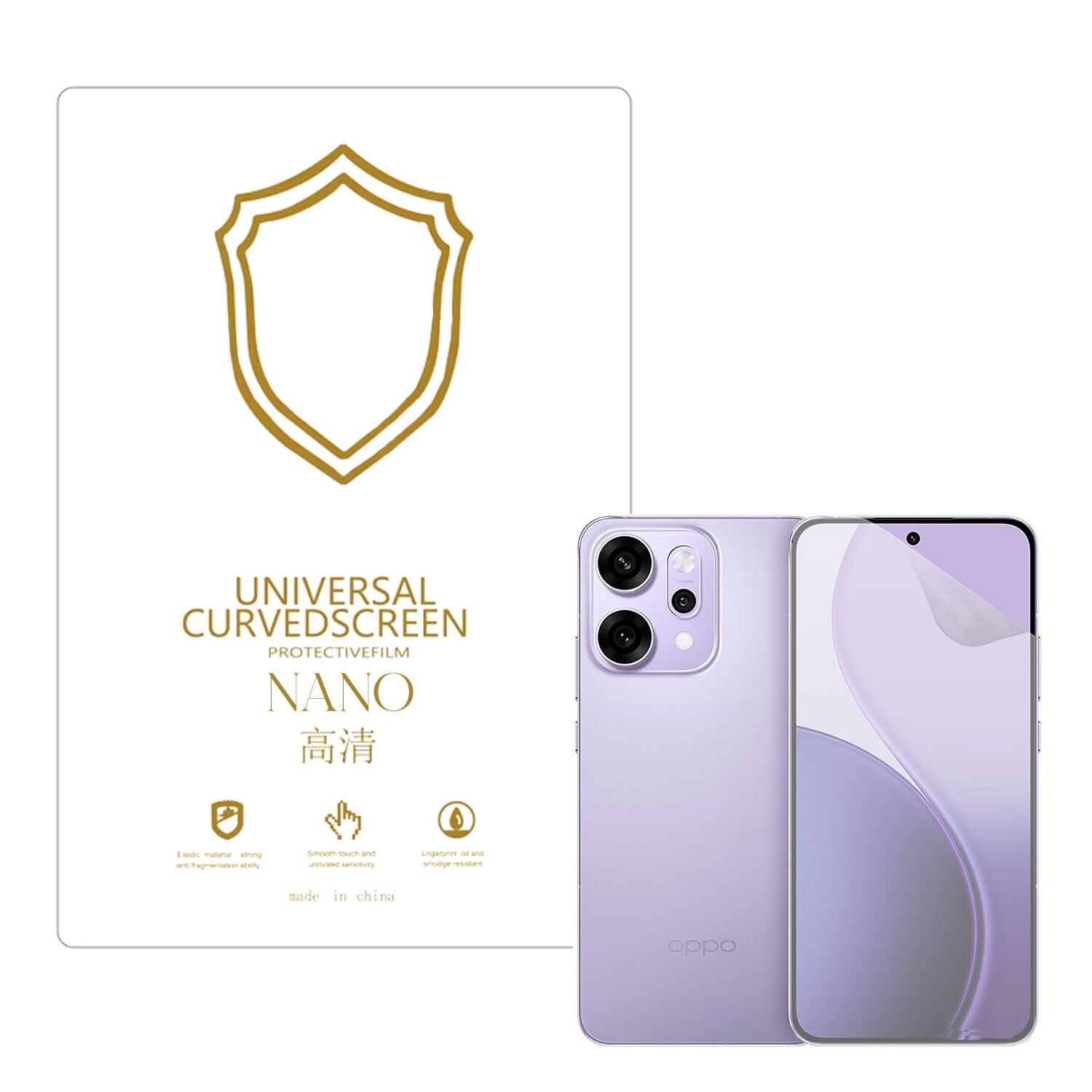 Microcase Oppo Reno 14 Pro ile Uyumlu Full Tpu Nano Ön Ekran Koruma Filmi - EKM101