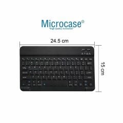 Microcase Samsung Active 4 Pro / Active 5 Pro 10.1'' ile uyumlu Bluetooth Klavye (TR Sticker) + Bluetooth Mouse + Tablet Standı - AL2765