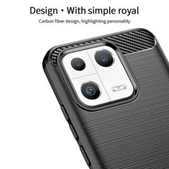 Microcase Xiaomi Mi 13 Pro Global Brushed Carbon Fiber Silikon Kılıf - Siyah AL3332