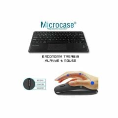 Microcase HONOR MagicPad 4 12.3 inch ile uyumlu Bluetooth Touchpad Klavye (TR Sticker)+Bluetooth Mouse+Tablet Standı- AL2766