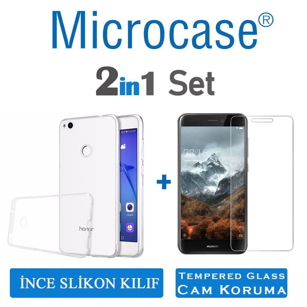 Huawei Honor 8 Lite 0.2 mm İnce Silikon Kılıf + CAM (SEÇİN)