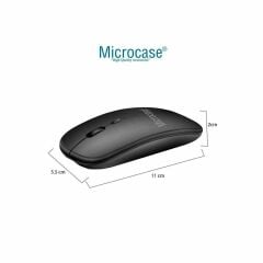 Microcase Samsung Active 4 Pro / Active 5 Pro 10.1'' ile uyumlu Bluetooth Touchpad Klavye (TR Sticker)+Bluetooth Mouse+Tablet Standı- AL2766