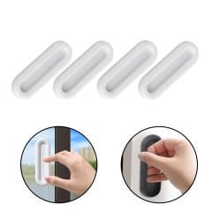 Microcase Plastik Sürgülü Kapı Çekmece Pencere  Sineklik  vb. için  Yapışkanlı  Kol Tutacağı -AL4757  4 Adet