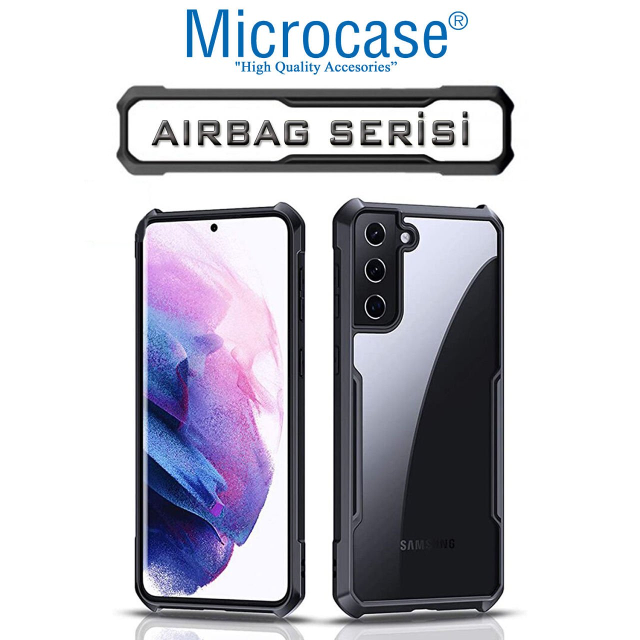 Microcase Samsung Galaxy S21 Plus Airbag Serisi Darbeye Dayanıklı Tpu Kılıf