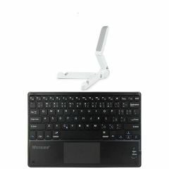 Microcase Apple iPad Pro 11 2024 Tablet için Bluetooth Touchpad Klavye 25 cm (TR Sticker) + Tablet Standı - AL2758