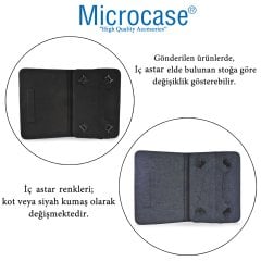 Microcase Samsung Galaxy Tab A 8.0 2019 T290 Delüx Serisi Universal Standlı Deri Kılıf - Lacivert