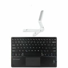 Microcase Apple iPad Air 11 2024 Tablet için Bluetooth Touchpad Klavye 25 cm (TR Sticker) + Tablet Standı -AL2758
