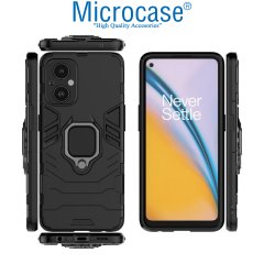 Microcase Oneplus Nord N20 5G Batman Yüzüklü Armor Kılıf - Siyah