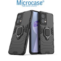 Microcase Oneplus Nord CE 2 Lite 5G Batman Yüzüklü Armor Kılıf - Siyah