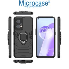 Microcase Oneplus Nord CE 2 Lite 5G Batman Yüzüklü Armor Kılıf - Siyah