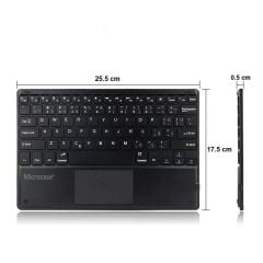 Microcase Apple iPad Pro 11 2024 Tablet için  Touchpad Bluetooth  Klavye 25cm+ Bluetooth Mouse+Stand-AL2759