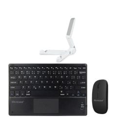 Microcase Apple iPad Pro 11 2024 Tablet için  Touchpad Bluetooth  Klavye 25cm+ Bluetooth Mouse+Stand-AL2759