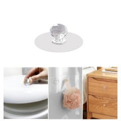 Microcase Kendinden Yapışkanlı Kristal Topuzlu Çekmece Raf Dolap Pencere vb için Tutacak Kulp- AL4760 1 Adet