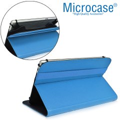 Microcase Samsung Galaxy Tab A 8.0 2019 T290 Delüx Serisi Universal Standlı Deri Kılıf - Turkuaz