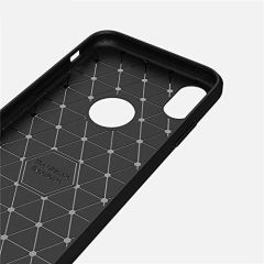 IPhone XS Brushed Carbon Silikon TPU Kılıf Siyah Renk