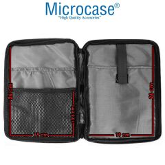 Microcase Samsung Galaxy S10 Lite Tablet için Omuz Askılı ve El Tutacaklı Universal Sleeve Taşıma Çantası -AL3068