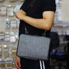 Microcase Samsung Galaxy S10 Lite Tablet için Omuz Askılı ve El Tutacaklı Universal Sleeve Taşıma Çantası -AL3068