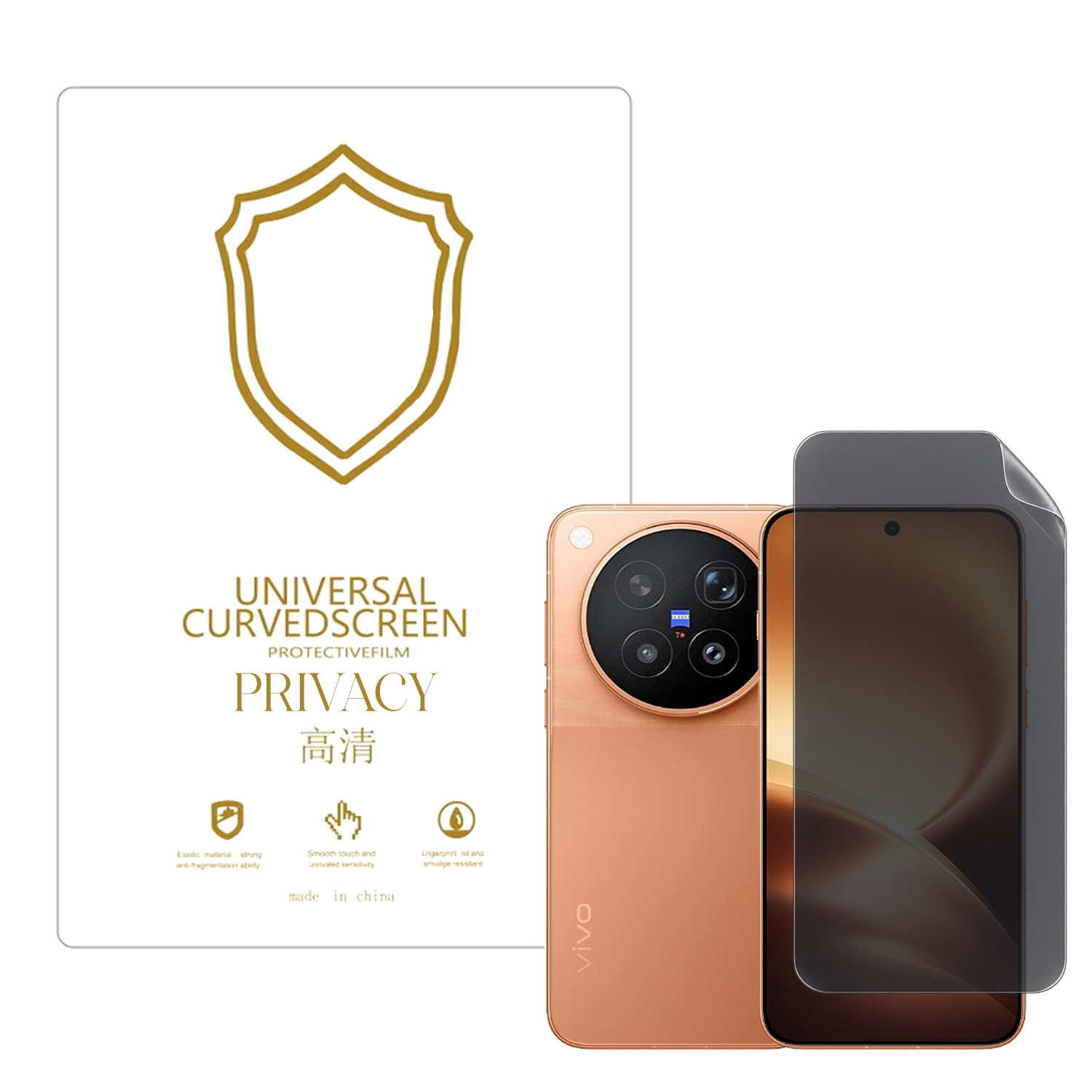 Microcase Vivo X500 Pro Max ile Uyumlu Privacy Gizlilik Filtreli Hayalet Nano Ekran Koruyucu-EKM110