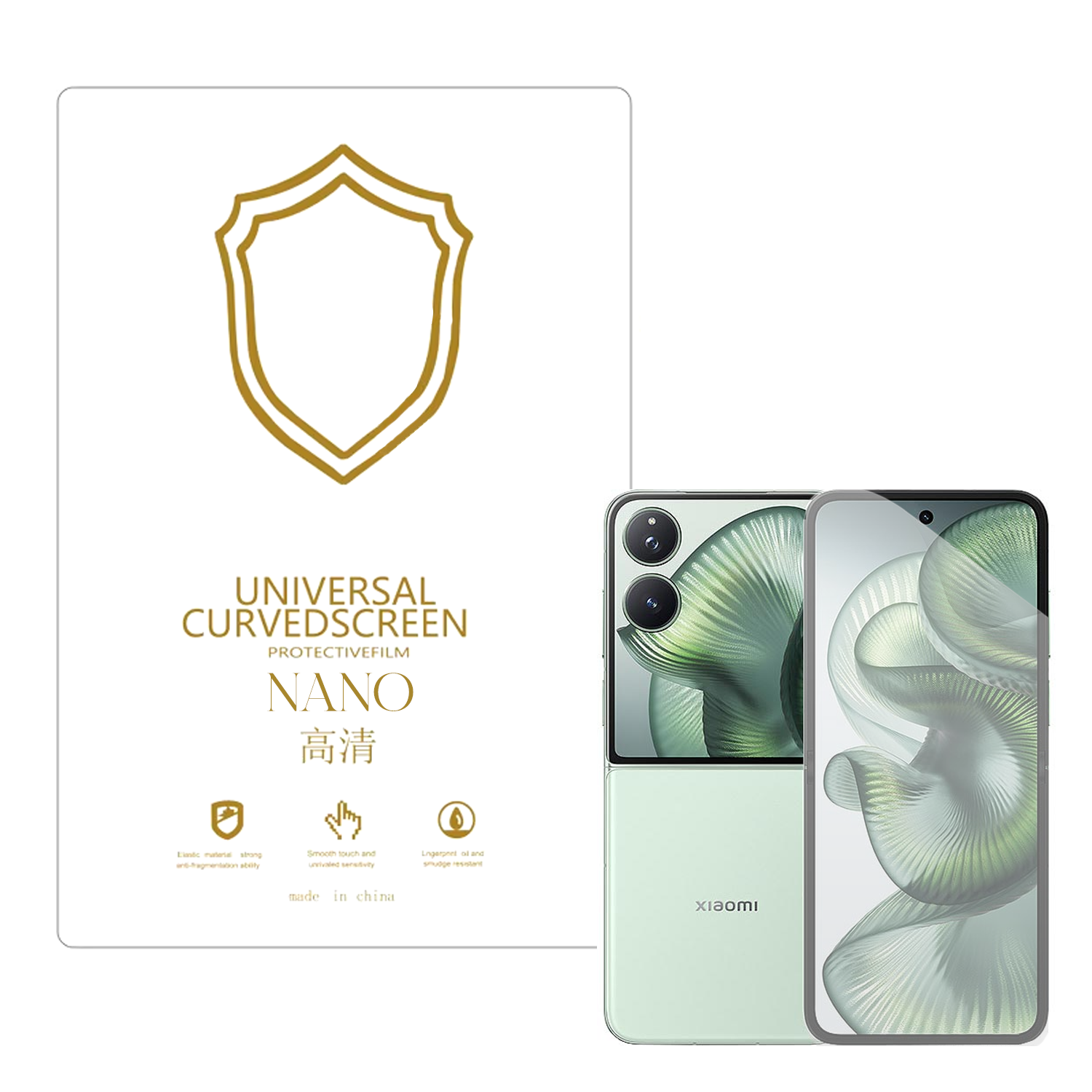 Microcase Xiaomi Mix Flip 2 ile Uyumlu Full Tpu Nano Ön Ekran Koruma Filmi - EKM101