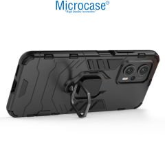 Microcase Xiaomi Poco X4 GT Batman Serisi Yüzük Standlı Armor Kılıf - Siyah