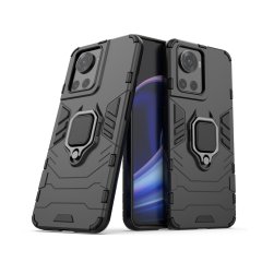 Microcase Oneplus 10R Batman Yüzüklü Armor Kılıf - Siyah