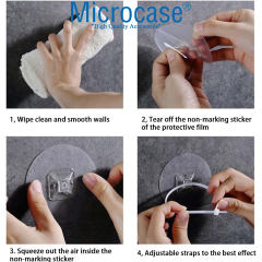 Microcase Yapışkanlı Eşya Sabitleyici Aparat Düşmeyi Önleyici Deprem Ve Çocuk Koruma - AL5184 2 ADET