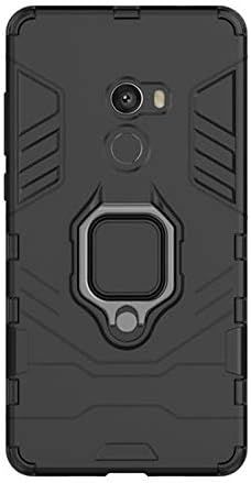 Xiaomi Mi Mix 2 Batman Serisi Yüzük Standlı Armor Kılıf - Siyah