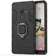 Xiaomi Mi Mix 2 Batman Serisi Yüzük Standlı Armor Kılıf - Siyah
