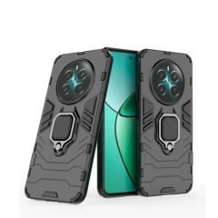 Microcase Realme 12 Plus   ile Uyumlu  Batman Serisi Yüzük Standlı Armor Kılıf - Siyah AL3349