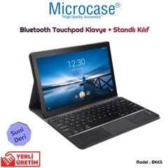 Microcase Lenovo Tab M10 FHD Rel TB-X605FC TB-X605LC Bluetooth Touchpad Klavye + Standlı Kılıf - BKK5