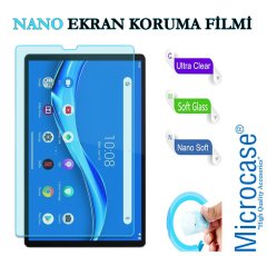 Microcase Lenovo M10 FHD Plus 10.3'' TB-X606 Delüx Serisi Universal Standlı Deri Kılıf - Mor + Nano Esnek Ekran Koruma Filmi