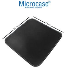 Microcase Bilgisayar Laptop için Deri Mouse Pad 24x24cm - AL3024 Siyah
