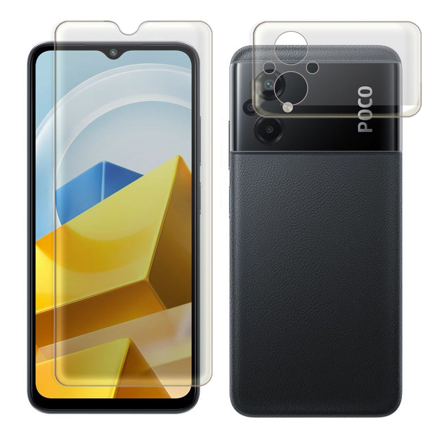 Microcase Xiaomi Poco M5 Full Ön Arka Kaplama Koruma Filmi - AL3279