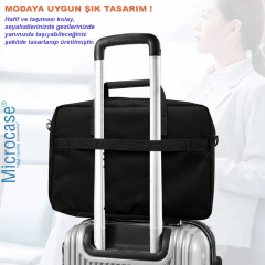 Microcase HONOR MagicPad 4 12.3 inch ile uyumlu Macbook Laptop Çantası 2 Bölmeli Siyah AL5559