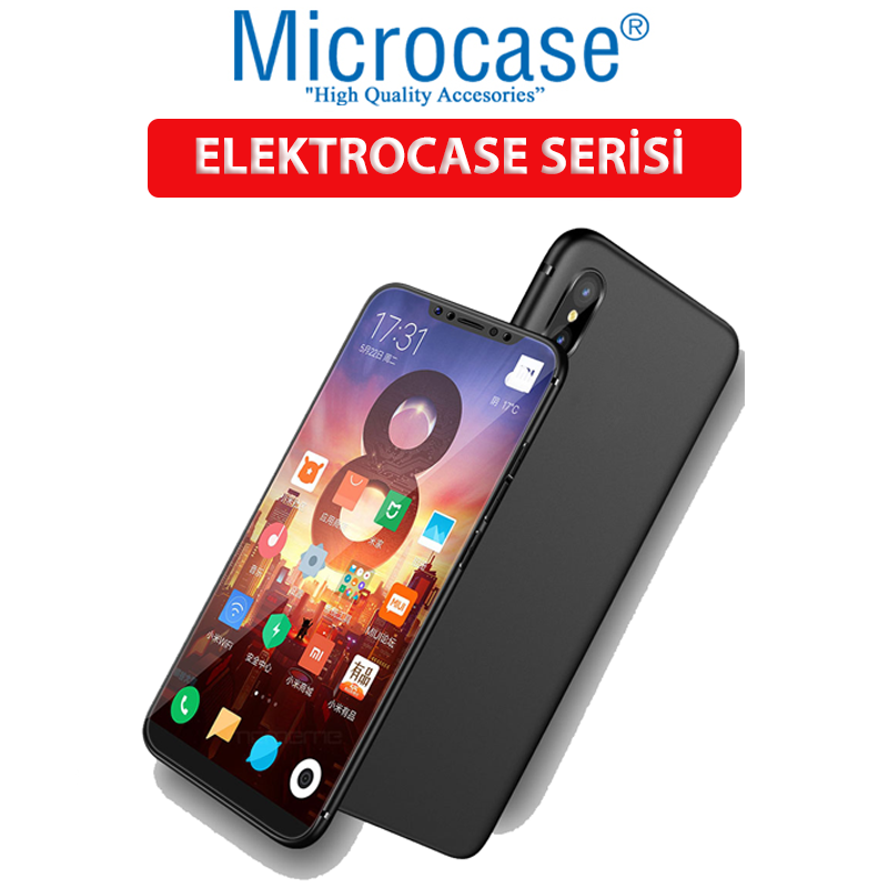 Microcase Mi 8 Explorer Elektrocase Serisi Silikon TPU Kılıf +CAM