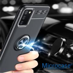 Microcase Samsung Galaxy A52S Focus Serisi Yüzüklü Kılıf - Siyah