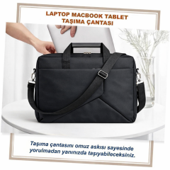 Microcase Samsung Active 4 Pro / Active 5 Pro 10.1'' ile uyumlu Macbook Laptop Çantası 2 Bölmeli Siyah AL5559