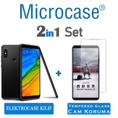 Microcase Mi Max 3 Elektrocase Serisi Silikon TPU Kılıf SİYAH+CAM