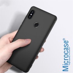 Microcase Mi Max 3 Elektrocase Serisi Silikon TPU Kılıf SİYAH+CAM