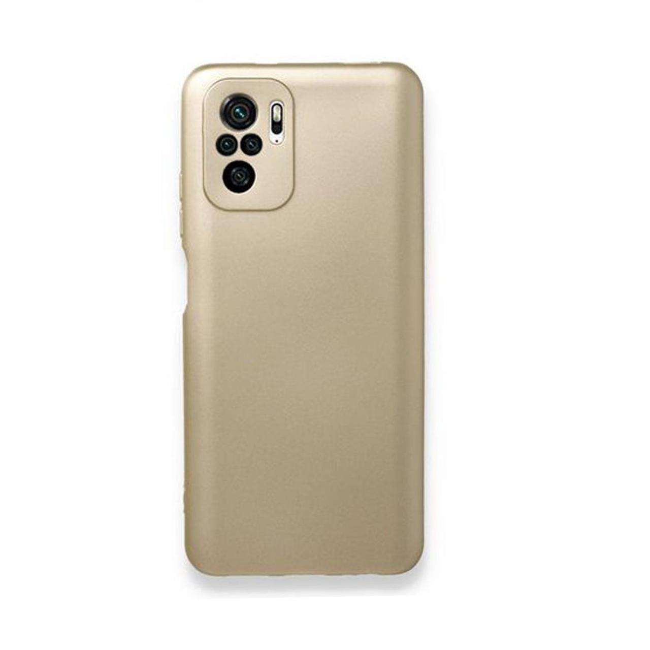 Microcase Xiaomi Redmi Note 10 Premium Matte Silikon Kılıf - Gold