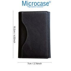 Microcase 6 Bölmeli Magsafe Özellikli Telefon Arkası Kartlık Suni Deri AL4852