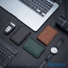 Microcase 6 Bölmeli Magsafe Özellikli Telefon Arkası Kartlık Suni Deri AL4852